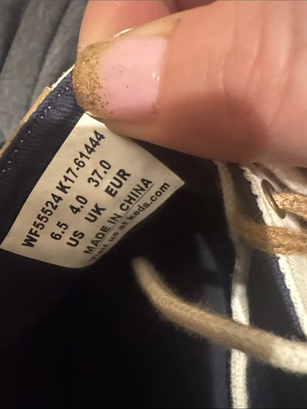 Keds White Canvas Shoes with Red & Navy Accents